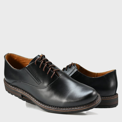 Black Leather Men’s Derby Shoes – Dario | KarolShoes