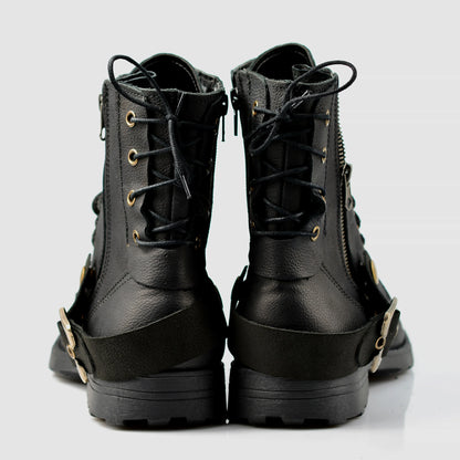 Pánské kožené boty Maron – ručně šité černé boty | KarolShoes