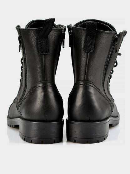 Bottines Ella pour Femme en Cuir Italien Noir