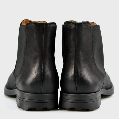 Pánské kožené boty York – ručně šité černé kotníkové boty | KarolShoes