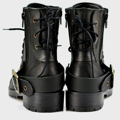 Black Leather Women’s Ankle Boots – Mora | KarolShoes