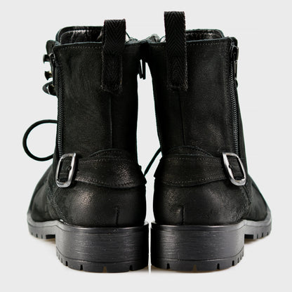 Black Leather Women’s Ankle Boots – Aria | KarolShoes