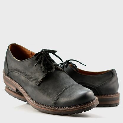 Black Leather Men’s Derby Shoes – Mauro | KarolShoes