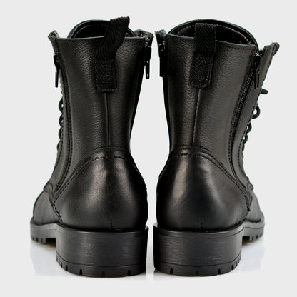 Black Leather Women’s Ankle Boots – Ella | KarolShoes