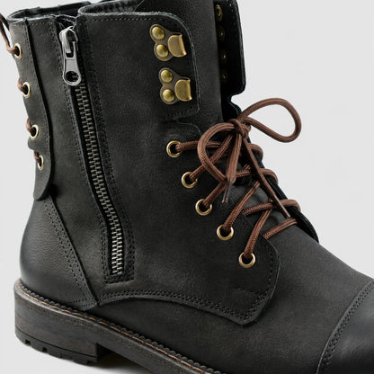 Marc – Schwarze Leder-Schnürstiefel für Herren