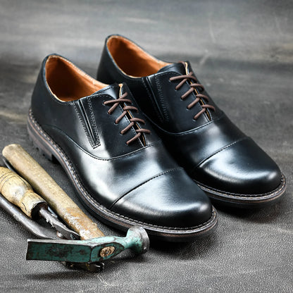 Black Leather Men’s Derby Shoes – Enzo | KarolShoes