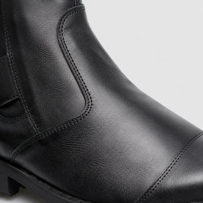 Casual Men's Black Leather Ankle Boots