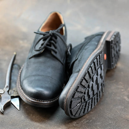 Black Leather Men’s Derby Shoes – Mauro | KarolShoes