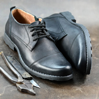 Black Leather Men’s Derby Shoes – Paul | KarolShoes