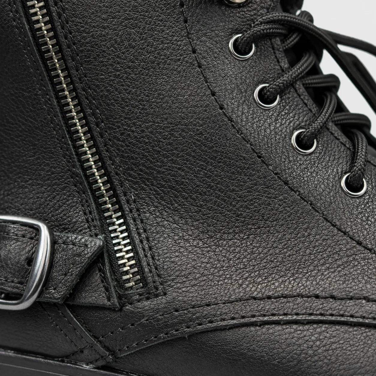 Blake Men's Black Leather Motorcycle Boots