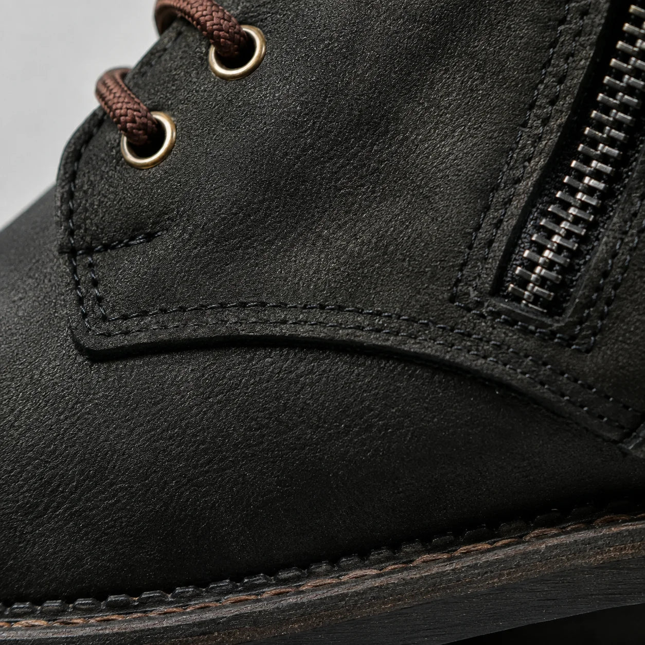 Marc – Schwarze Leder-Schnürstiefel für Herren