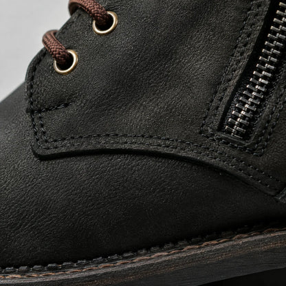 Marc – Schwarze Leder-Schnürstiefel für Herren