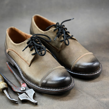 Brown Leather Men’s Derby Shoes – Mauro | KarolShoes