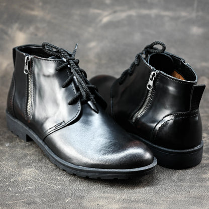 Handmade Black Leather Men’s Boots – Raven | KarolShoes