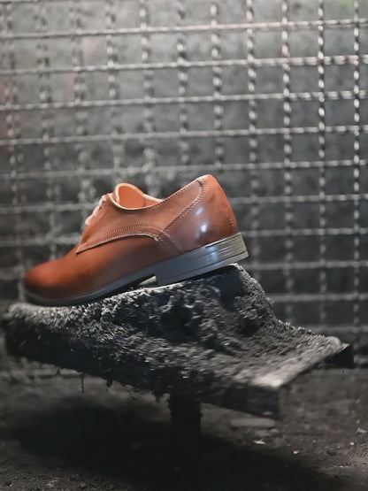 Brown Leather Men’s Derby Shoes – Milano | KarolShoes