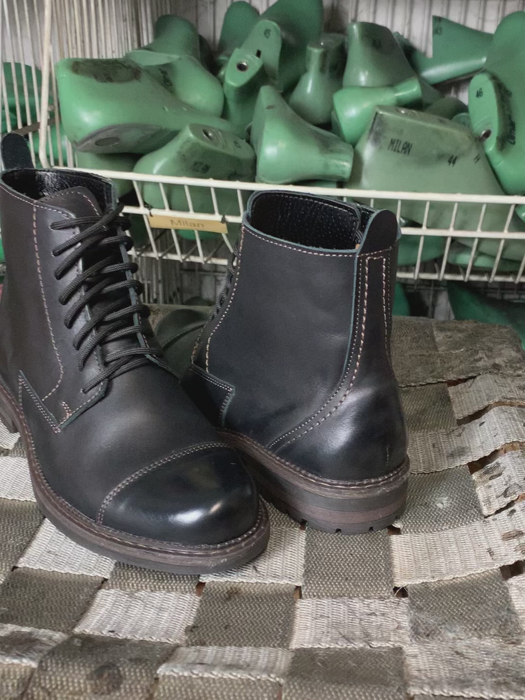 Classic black leather outlet boots