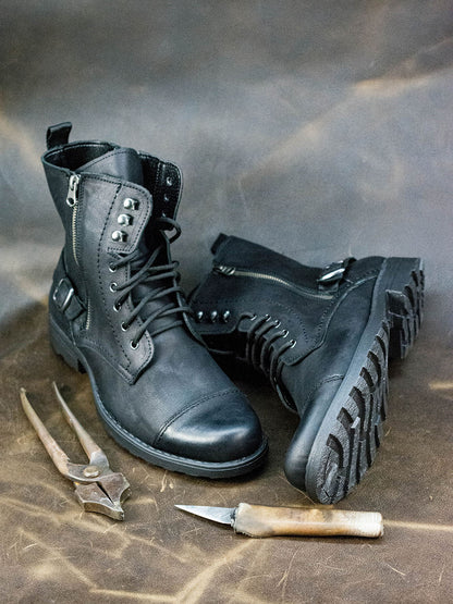 Handmade Leather Mans Boots Alex Black